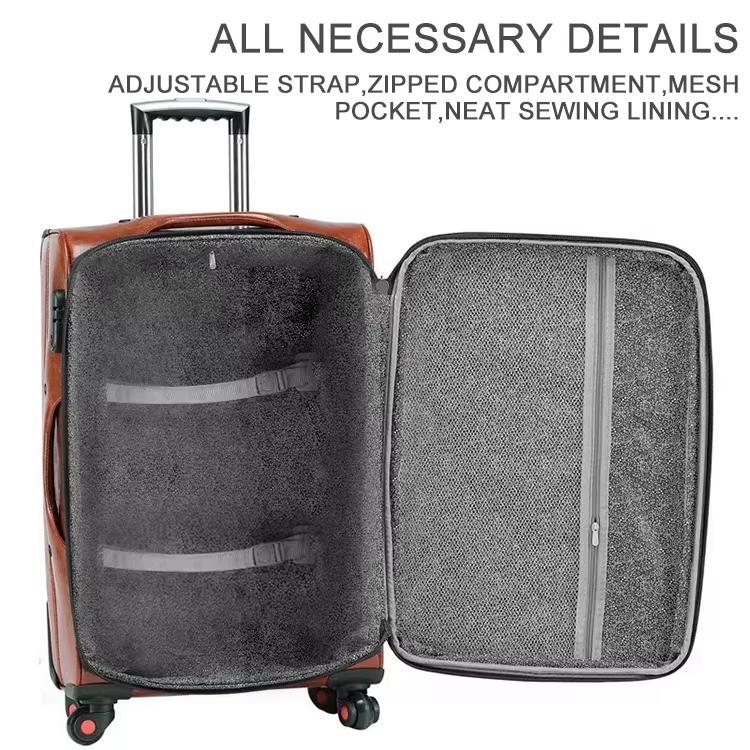 Luxury Waterproof Leather Large Capacity Travel Luggage