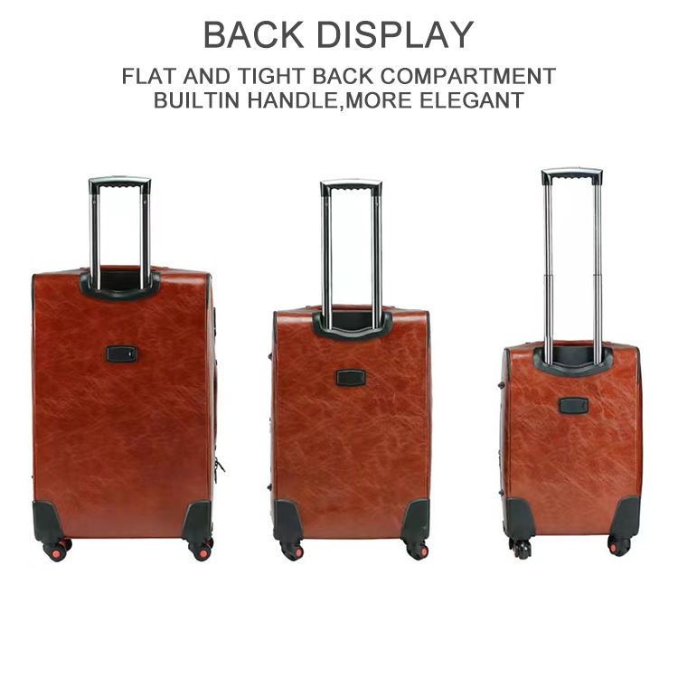 Luxury Waterproof Leather Large Capacity Travel Luggage