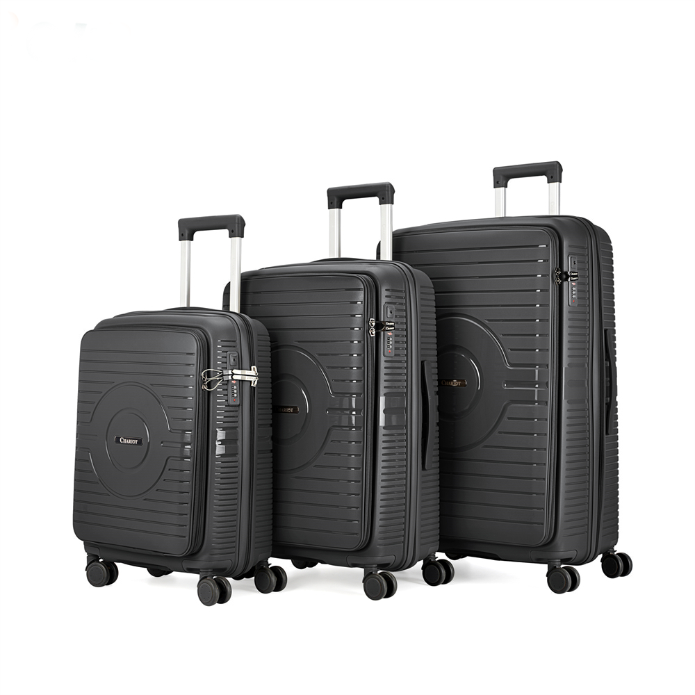 Stylish Front-Open Laptop Access PP Hard Shell Luggage
