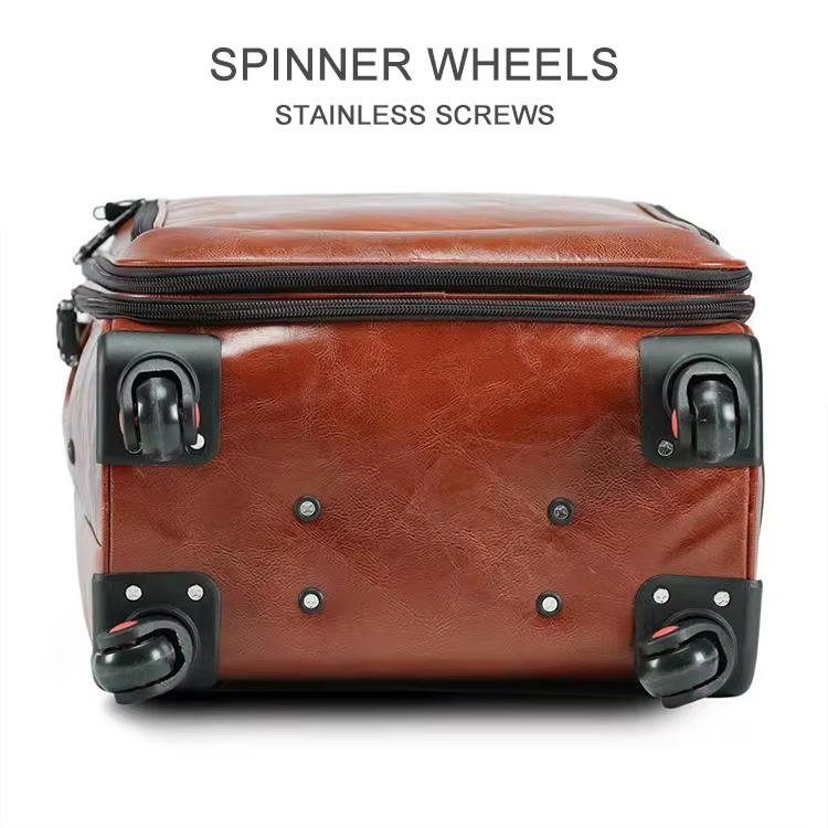 Luxury Waterproof Leather Large Capacity Travel Luggage