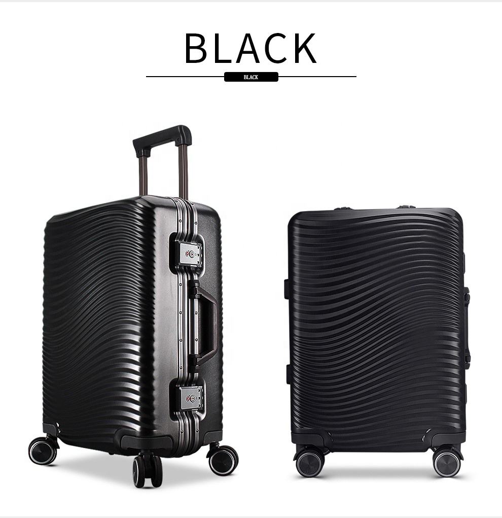 Stylish Aluminum Frame Suitcase with Smooth Spinner Wheels