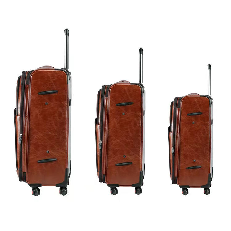 Luxury Waterproof Leather Large Capacity Travel Luggage