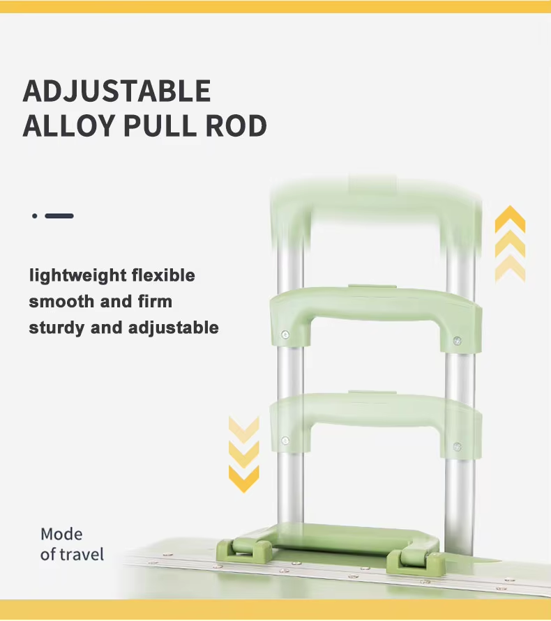 Aluminum Frame Hard Shell Carry-On luggage with smooth wheels