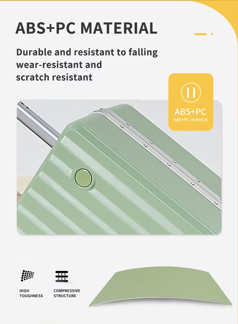 Aluminum Frame Hard Shell Carry-On luggage with smooth wheels