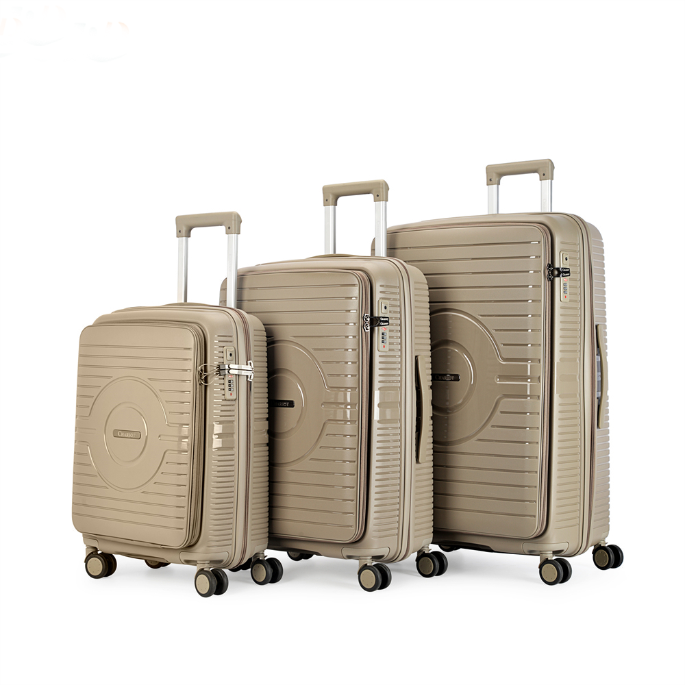 Stylish Front-Open Laptop Access PP Hard Shell Luggage