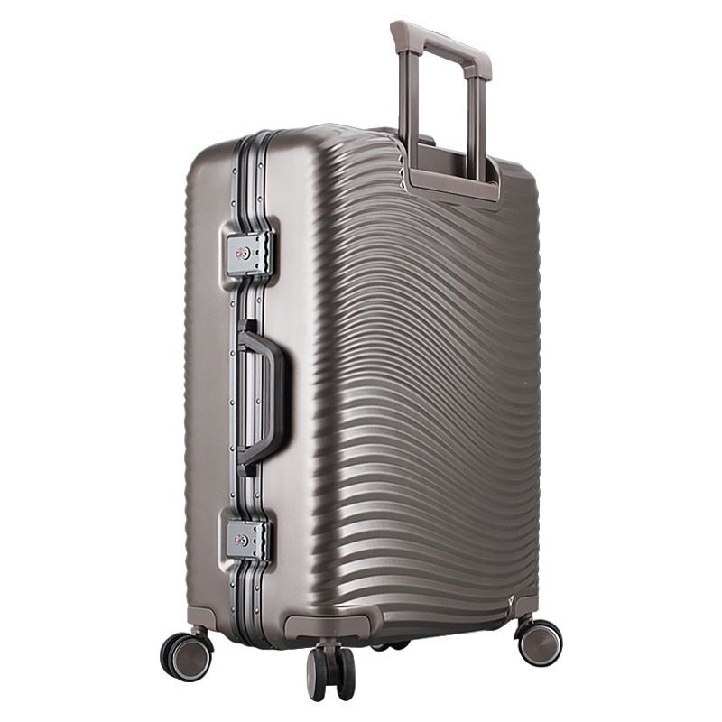 Stylish Aluminum Frame Suitcase with Smooth Spinner Wheels