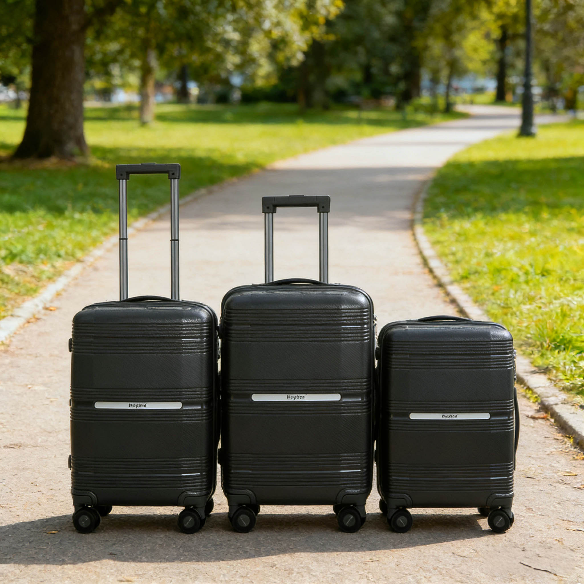 Lightweight Hardshell Travel Suitcase Set with Spinner PP Luggage897