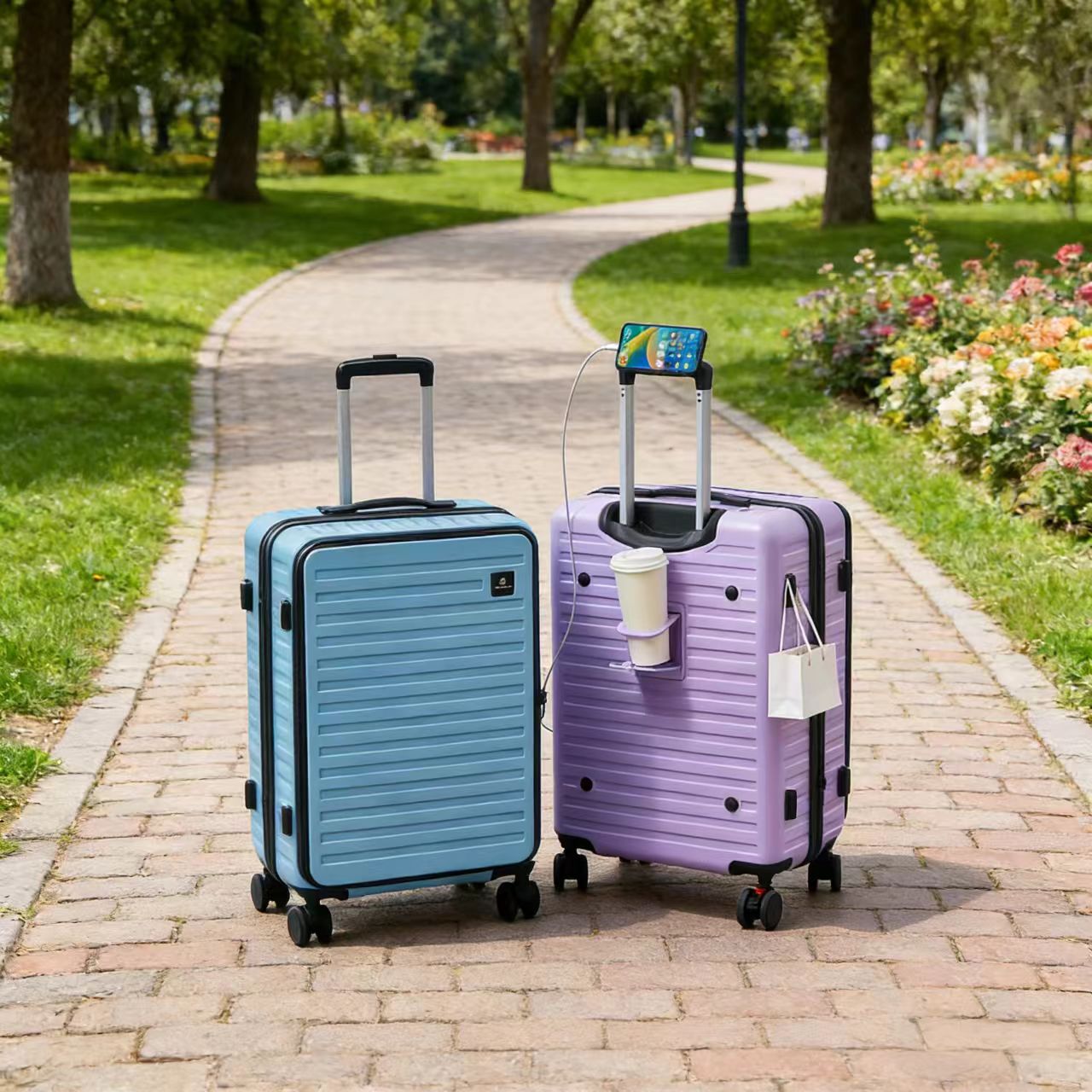 3-piece Hard Shell Travel Lightweight Suitcase with 4 Spinner Wheels