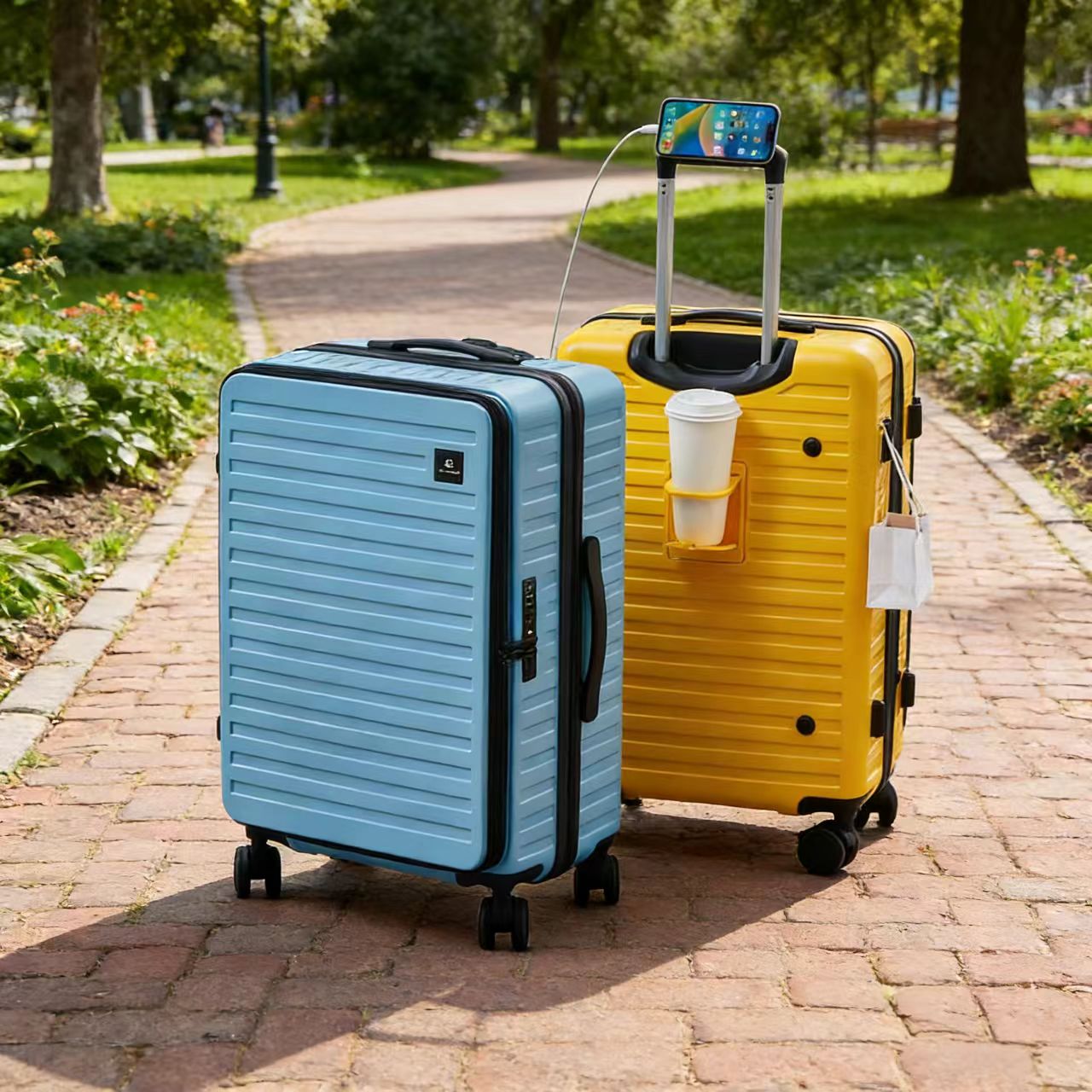 3-piece Hard Shell Travel Lightweight Suitcase with 4 Spinner Wheels