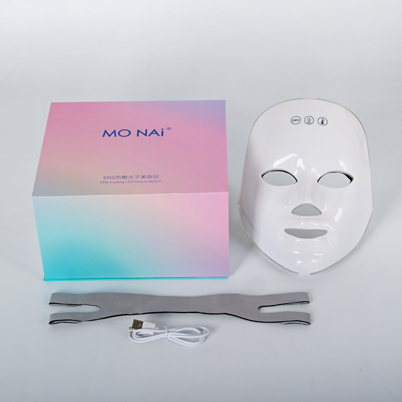 Anti-wrinkle Face Mask Beauty Light Touch Switch 7 Colors Face Mask Beauty with EMS hot compress function