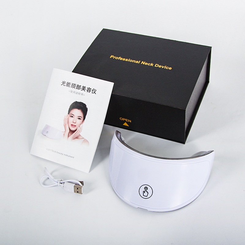 Anti-Wrinkle Skin Tightening Neck Beauty Device LED Photon Neck Lift Mask