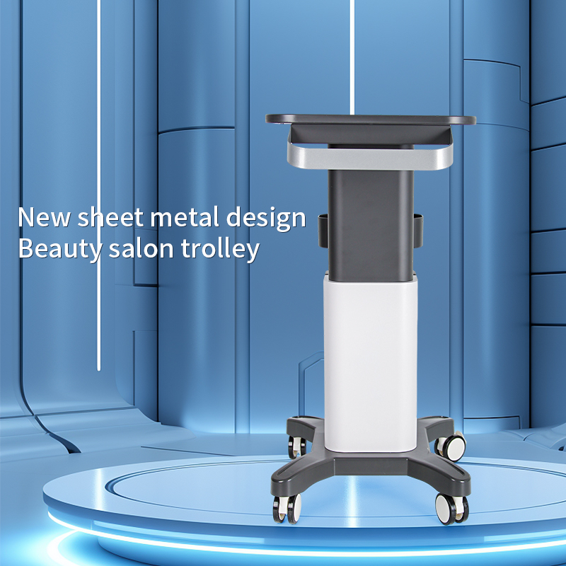 Beauty Salon Furniture Beauty Trolley for Salon Metal Middle Part ABS Metal Salon Trolley with Four Wheels