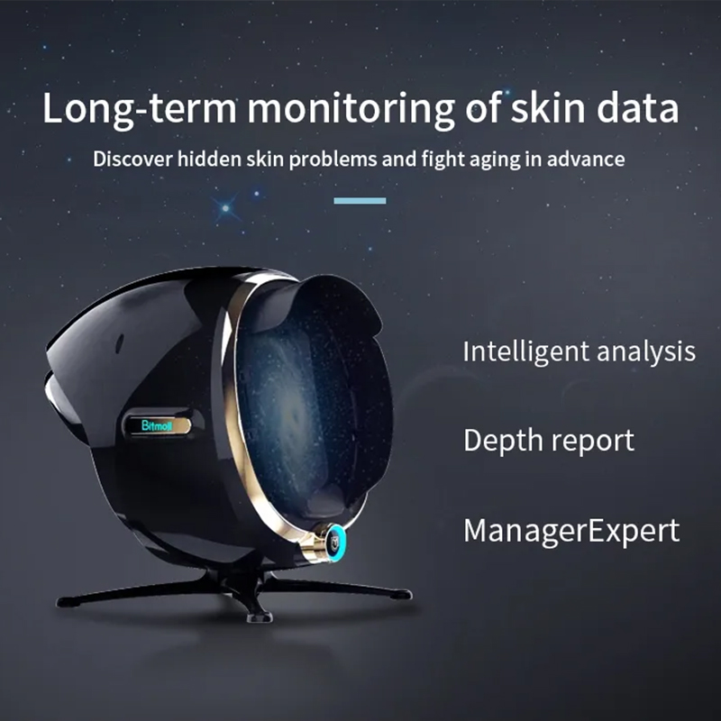 Face Analysis System Moji AI Magic Mirror Bitmoji Skin Tester Analyzer Scanner 3D Facial Wood Lamp Visia Skin Analysis Machine