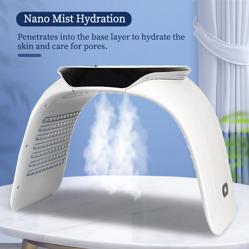 Hot and Cold Sprayer Facial Spa 7 Colors Beauty Instrument Light Therapy Nano Water Spray Skin Care Machine