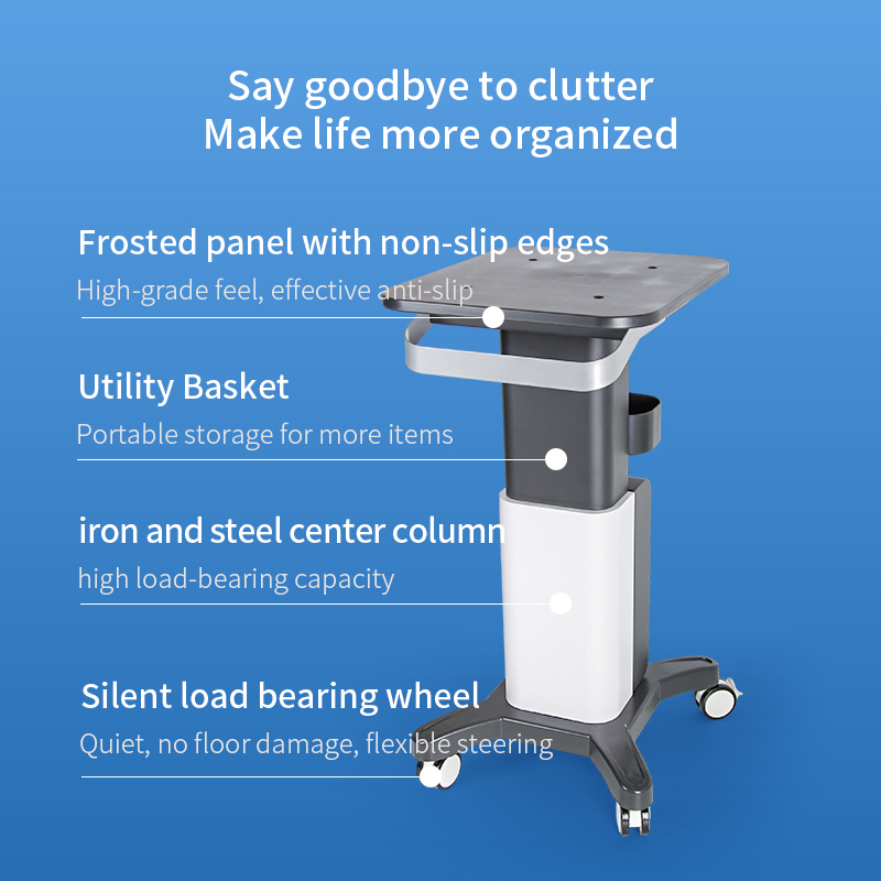 Beauty Salon Furniture Beauty Trolley for Salon Metal Middle Part ABS Metal Salon Trolley with Four Wheels