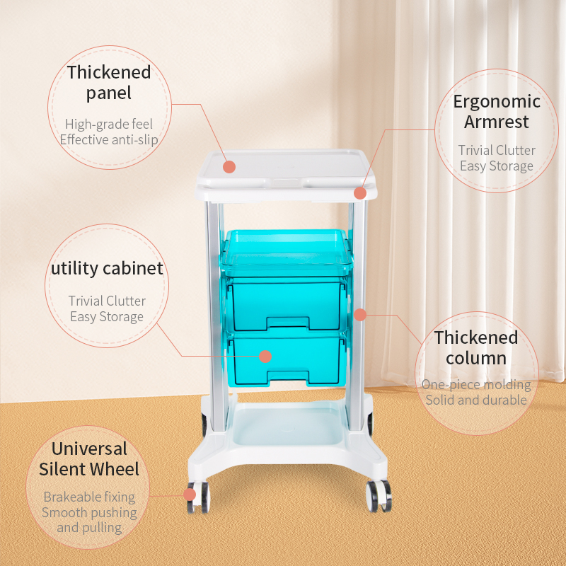 Beauty Salon Aesthetic Trolley Cart Stand for Laser Machine Equipment Trolley Beauty Spa Machine Trolley Cart With Drawer