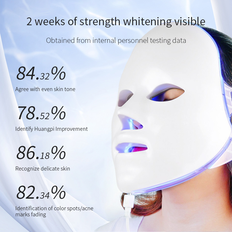 7 Colors LED Photon Light Therapy Facial Mask PDT Face Mask Beauty Device for Acne Treatment Skin Rejuvenation Wrinkle Remover
