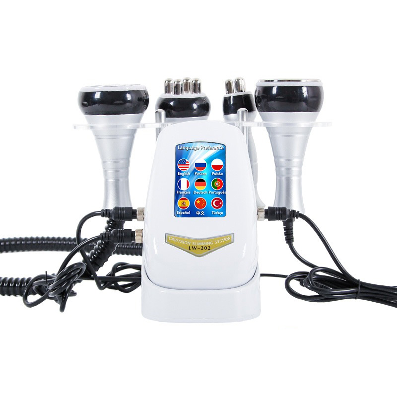 40K Ultrasonic Cavitation Machine Multifunctional RF Vacuum Body Slimming Beauty Device LW-202 for Salon & Home