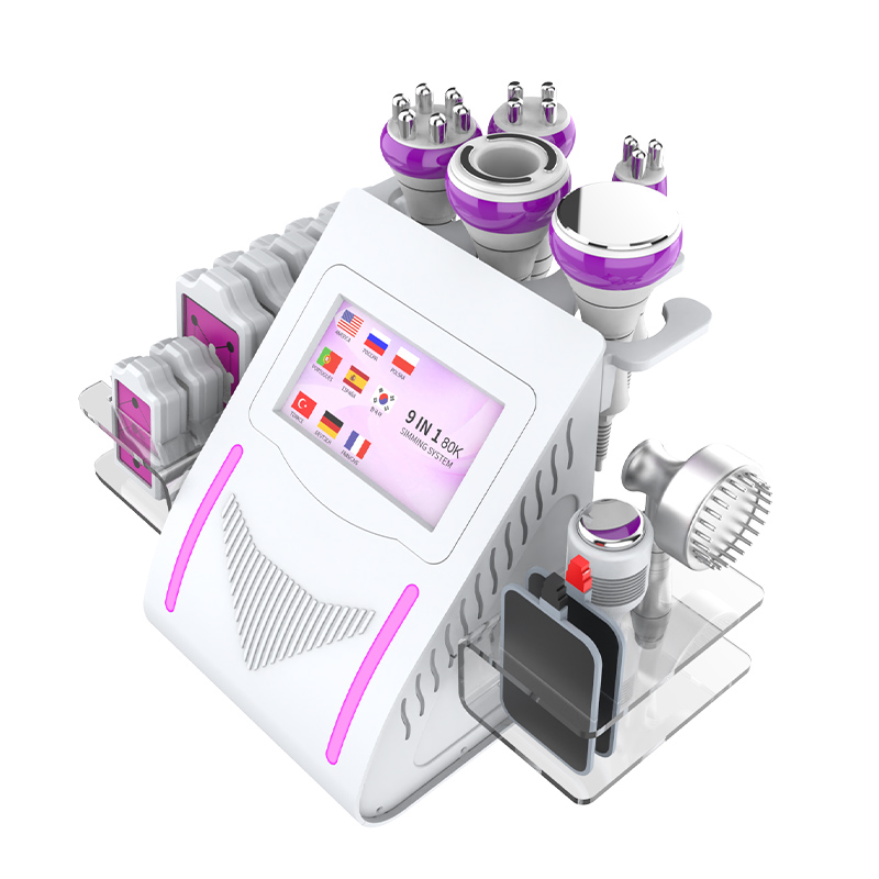 9-in-1 Cavitation Slimming Machine 40K RF Vacuum Body Contouring & Skin Tightening Beauty Device for Face and Body 2 Generation