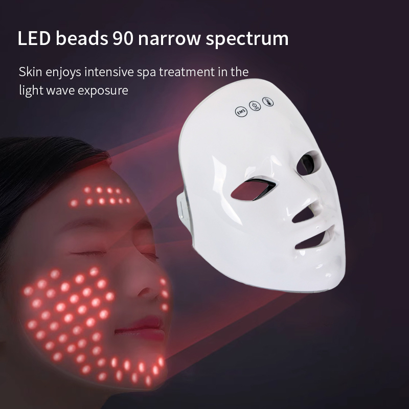 Anti-wrinkle Face Mask Beauty Light Touch Switch 7 Colors Face Mask Beauty with EMS hot compress function