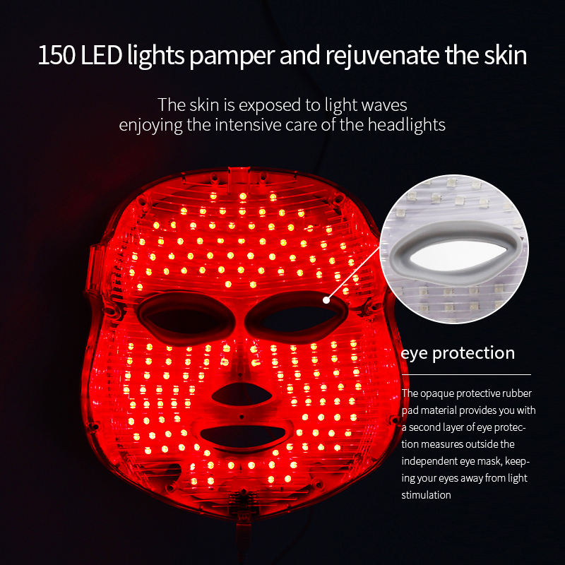 7 Colors LED Photon Light Therapy Facial Mask PDT Face Mask Beauty Device for Acne Treatment Skin Rejuvenation Wrinkle Remover