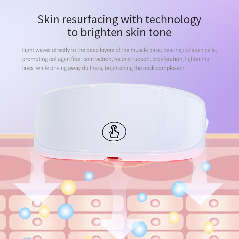 Anti-Wrinkle Skin Tightening Neck Beauty Device LED Photon Neck Lift Mask