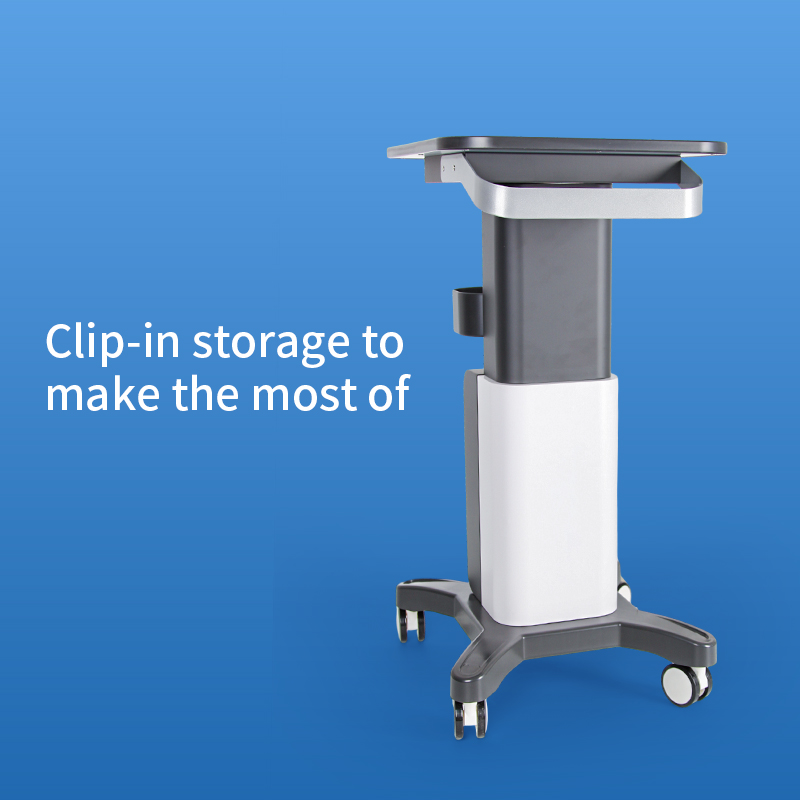 Beauty Salon Furniture Beauty Trolley for Salon Metal Middle Part ABS Metal Salon Trolley with Four Wheels