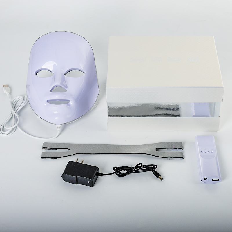 Led Light Therapy Facial Mask Black Led Red Light Therapy 7 Colors Silicon Red Light Therapy Face Mask