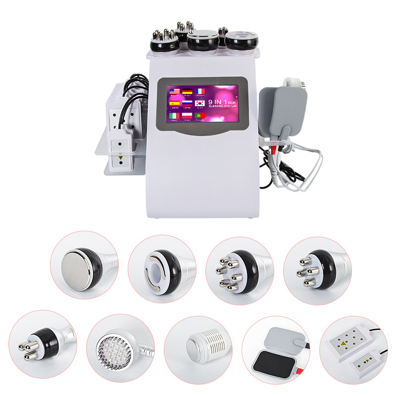 Professional 9 in 1 Cavitation Body Slimming Machine | RF Vacuum Skin Tightening