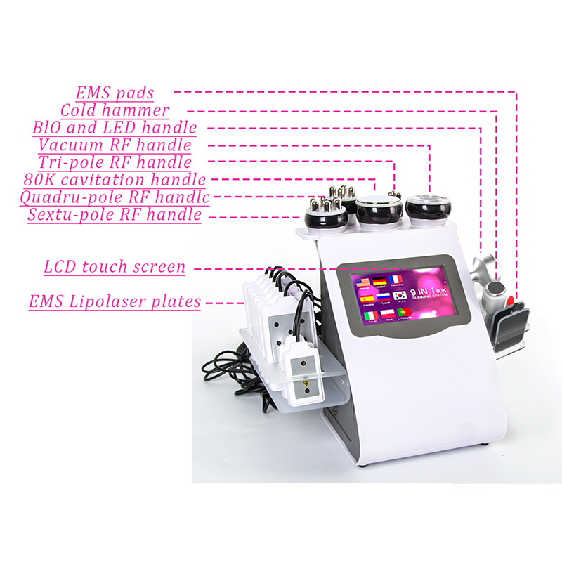 6 in 1 Body Slimming & Sculpting Cavitation Machine Fat Burning & Skin Tightening