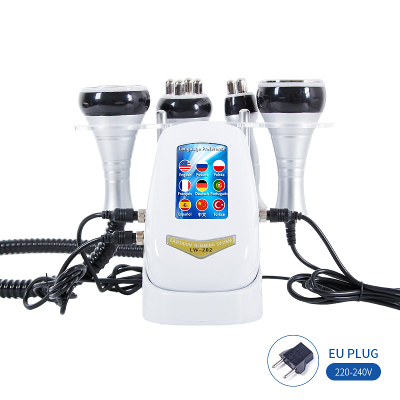 40K Ultrasonic Cavitation Machine Multifunctional RF Vacuum Body Slimming Beauty Device LW-202 for Salon & Home