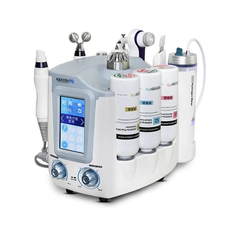 Profesional 6 In 1 Multifungsi H2O2 Aqua Peel Korea AquaSure H2 Mesin Pembersih Wajah Gelembung Kecil Air