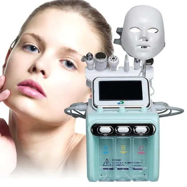 Auro 7 in 1 Facial Dermabrasion Vacuum Machine – Hydra Peel, Ultrasonic, RF, Cold Hammer, H2-O2 Spray & LED Mask for Skin Rejuvenation