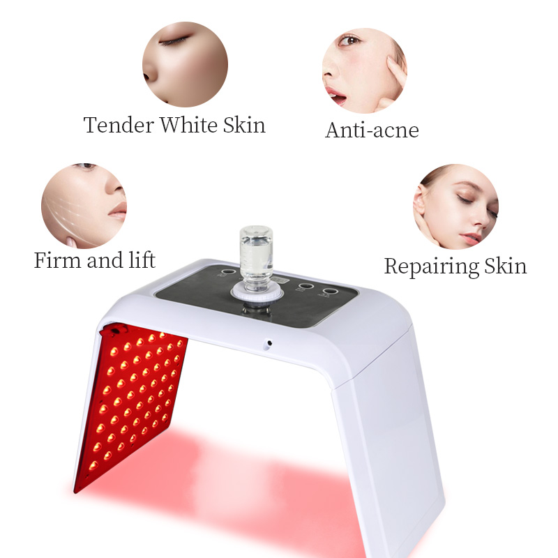 LED Light Therapy Facial Machine with Mist Sprayer – Red Blue Light PDT Skin Rejuvenation Device
