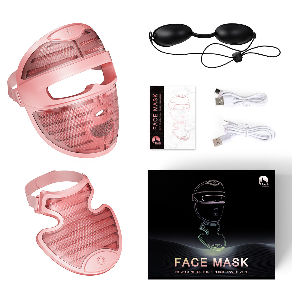 2-in-1 LED Light Therapy Face and Neck Mask – Anti-Aging, Acne, and Skin Rejuvenation Device