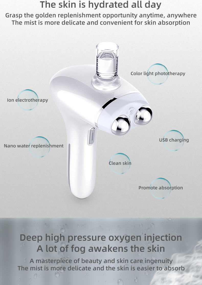 4-in-1 RF & EMS Facial Lifting Device – Microcurrent, Blue Light, Vacuum & Hot-Cold Therapy for Anti-Aging Skincare