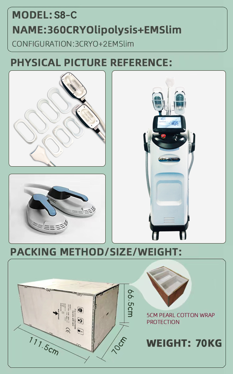 360Cryo+ EMSlim Home Fat-Freezing Device - Cryolipolysis and EMS Skin Tightening Therapy Model C