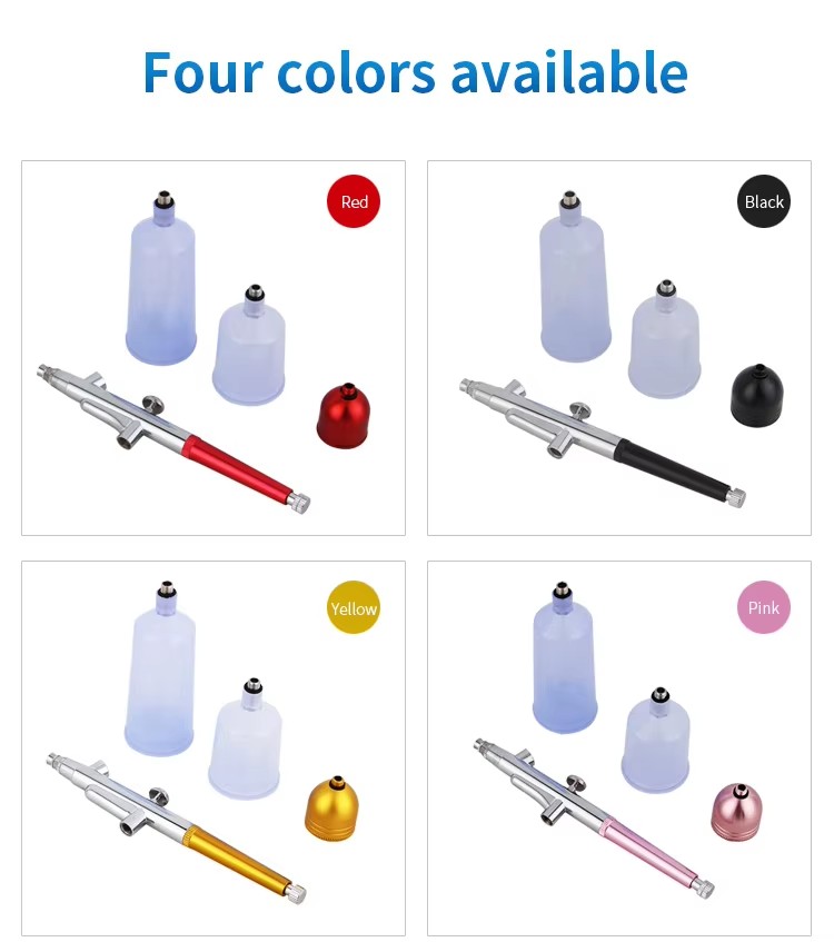 Airbrush Gun with Fluid Cup – Dual Action Spray Pen for Skincare, Makeup & Art Applications
