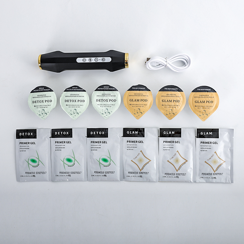 Handheld Rechargeable Co2 Oxygen Bubble Exfoliate Machine Oxygen Facial Pod Oxygen Facial Kit