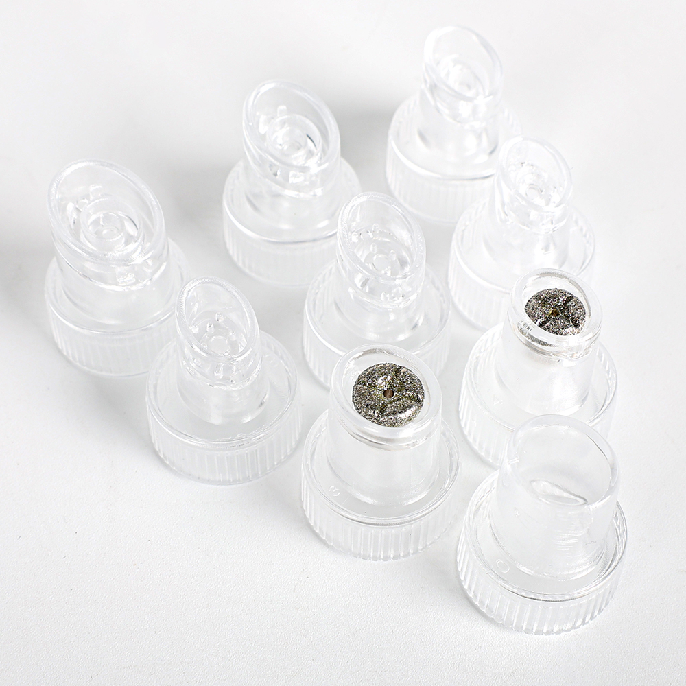 Replacement Tips for Bubble Pen | Clear Angled Foam Nozzles for Bubble Serum