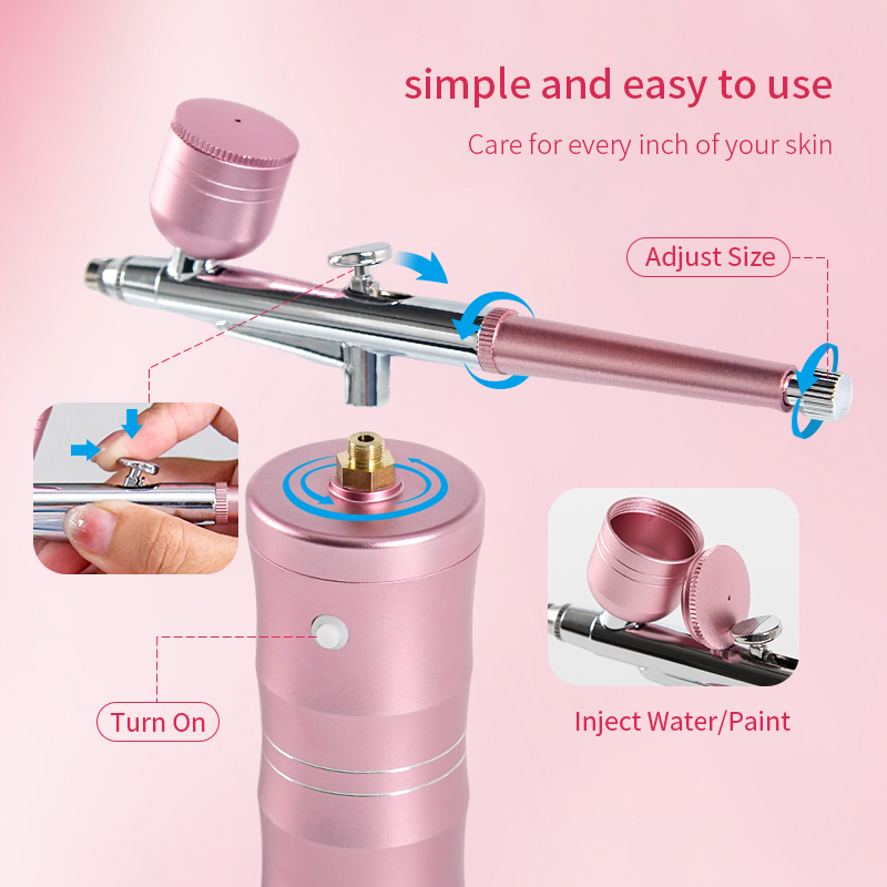 Mini Air Compressor Kit with Airbrush Aerographe for Cake Decorating ABS Piston Paint Spray Machine for DIY Art Projects