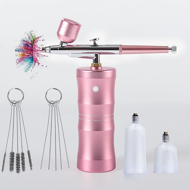 Mini Air Compressor Kit with Airbrush Aerographe for Cake Decorating ABS Piston Paint Spray Machine for DIY Art Projects