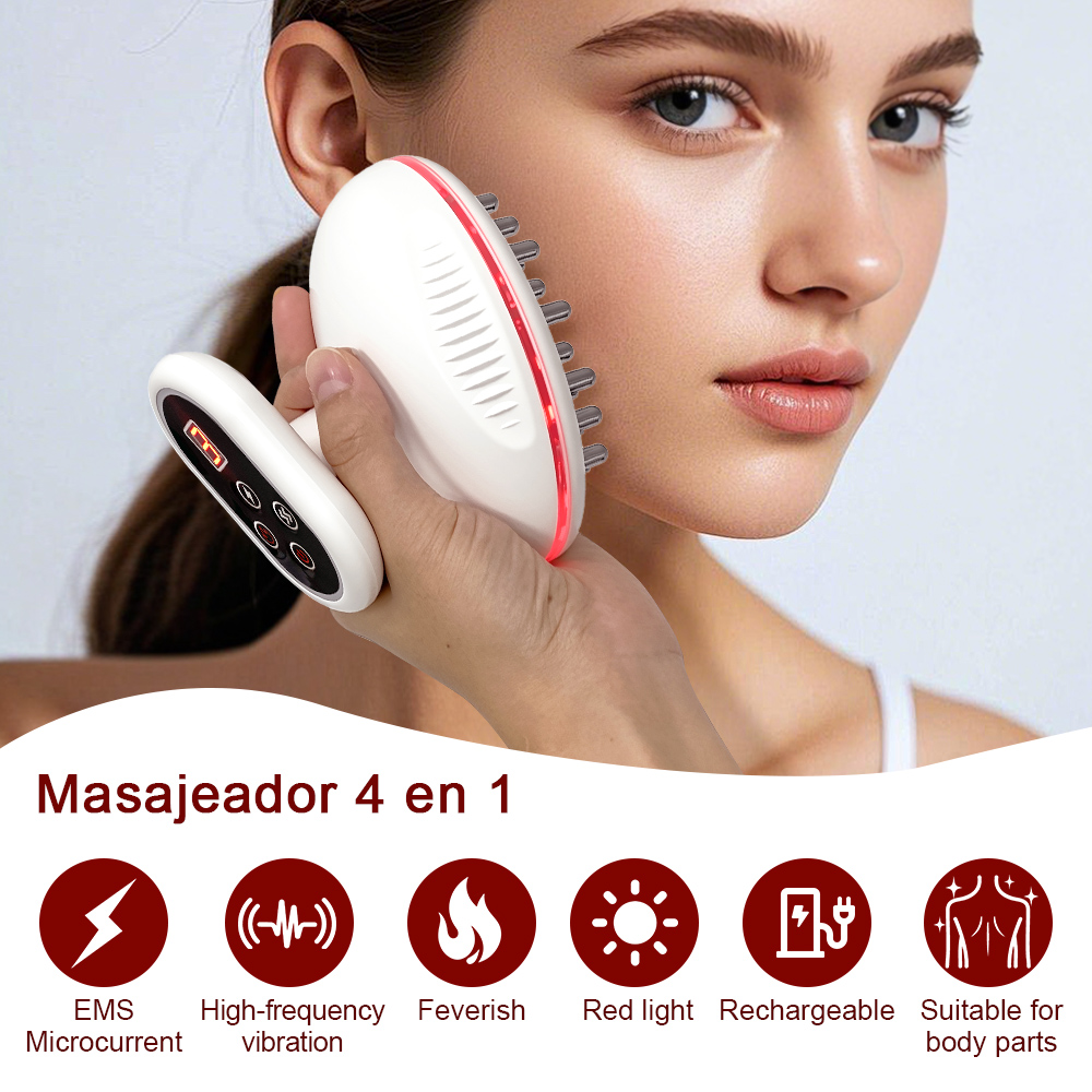 4-in-1 EMS Body and Face Massager – Microcurrent, 
