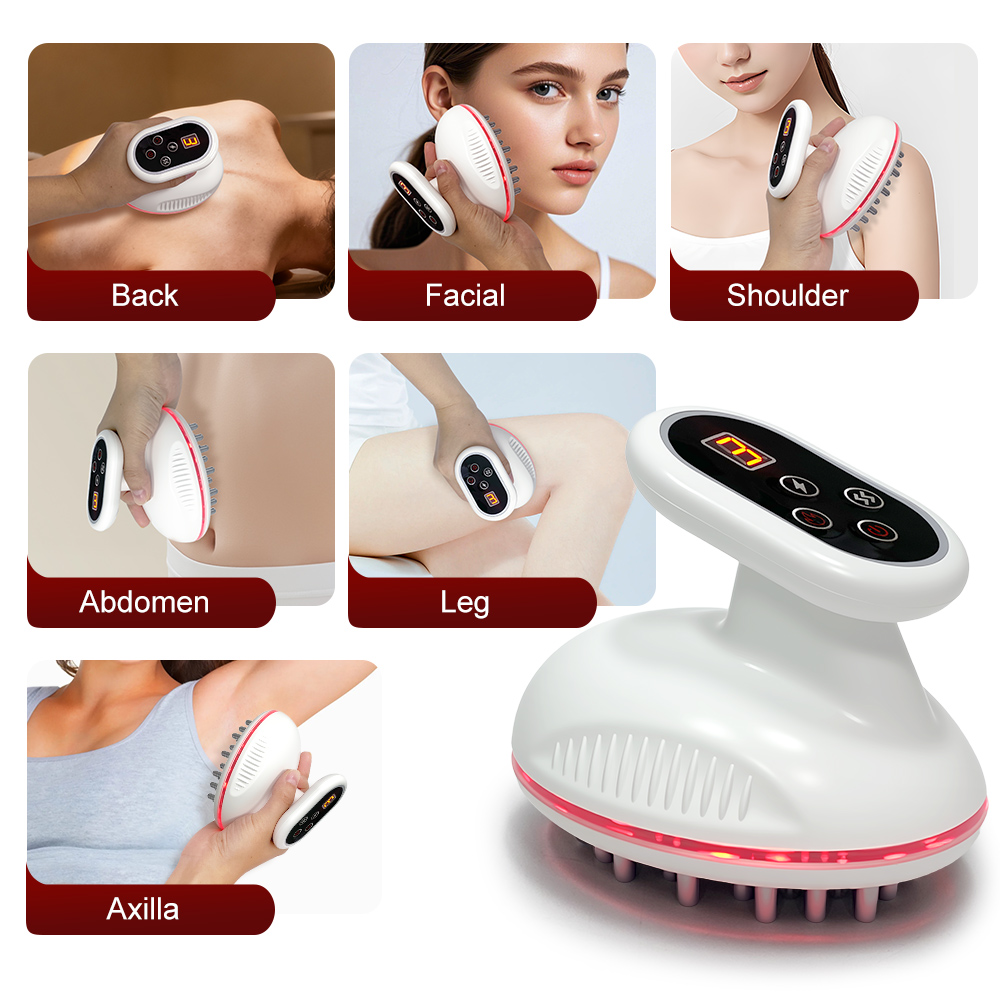 4-in-1 EMS Body and Face Massager – Microcurrent, Red Light, Vibration & Heat Therapy Device