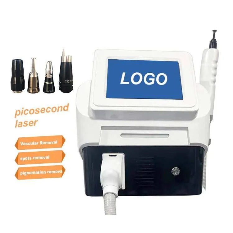 Portable Nd Yag Picosecond Laser Acne Treatment Tattoo Pigment Freckle Removal Machine Pico Second Pico Laser Salon With 1064Nm 755Nm 532Nm