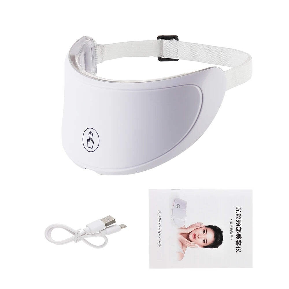Anti-Wrinkle Skin Tightening Neck Beauty Device LED Photon Neck Lift Mask