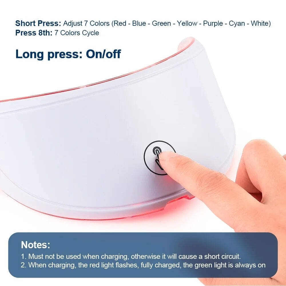 Anti-Wrinkle Skin Tightening Neck Beauty Device LED Photon Neck Lift Mask