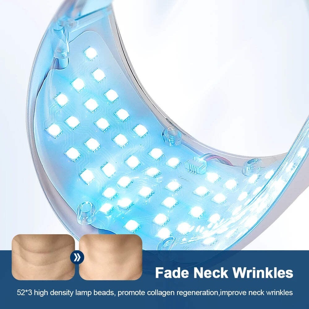 Anti-Wrinkle Skin Tightening Neck Beauty Device LED Photon Neck Lift Mask