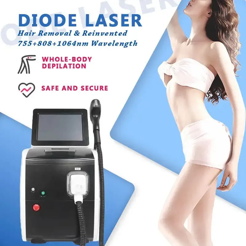 3 Wavelengths 808nm Diode Laser Epilator - Painless Hair Remover & Skin Rejuvenation Machine