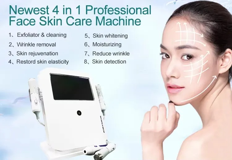 4 In 1 Oxygen Bubble Machine Skin Detection Salon Facial Beauty Machine